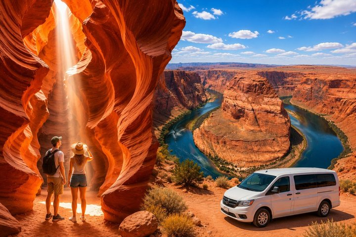 Upper or Lower Antelope Canyon & Horseshoe Bend Tour from Page - Photo 1 of 8
